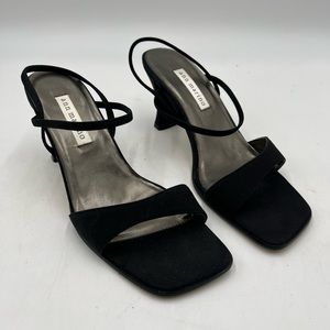 Ann Marion Black Strappy Heels Size 7 1/2 NWOT